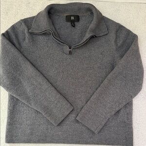 Banana Republic Merino Wool Charcoal Zip-Up Cropped Sweater DIY